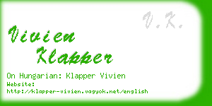 vivien klapper business card